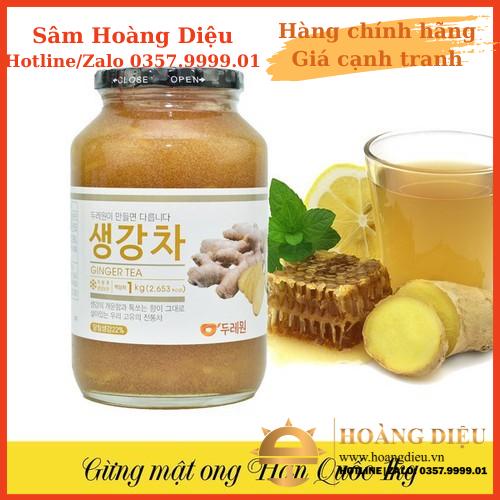SÂM HOÀNG DIỆU -  Trà mật ong gừng nắp đen Dooraeone Hàn Quốc 1kg