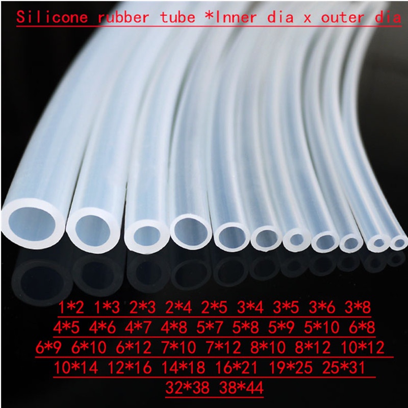 Ống Cao Su Silicone Dẻo Trong Suốt 1M / 5M Chất Lượng Cao