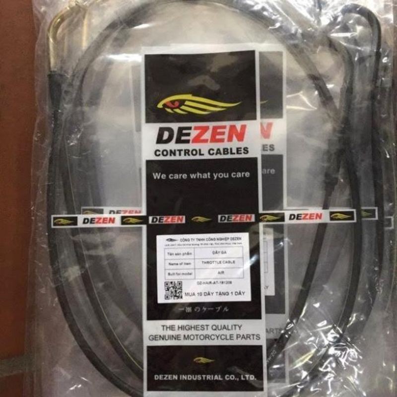 Dây ga, phanh, công tơ mét AirBlade hãng Dezen (thắng cơ dầu nhớt)