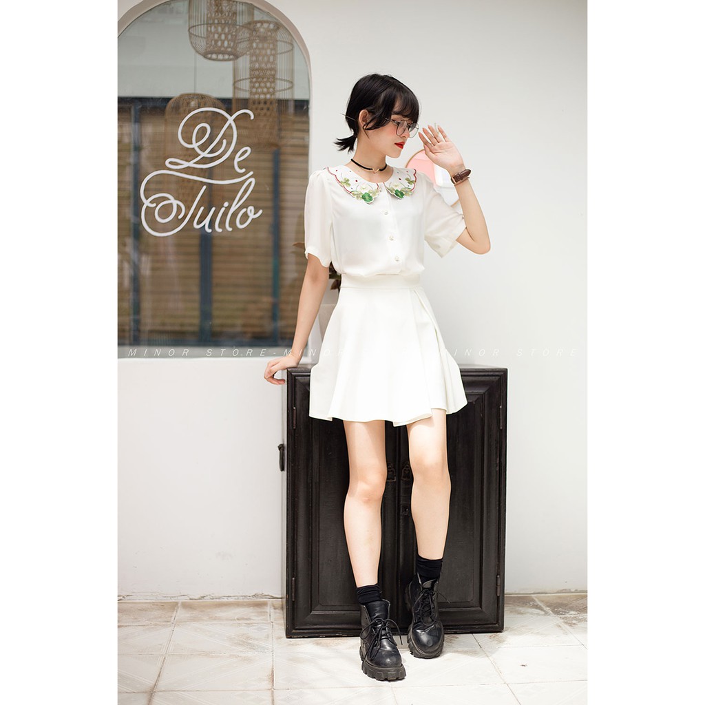 QUẦN VÁY TRẮNG 2 LỚP XẾP LY [MINOR ESTER] | BigBuy360 - bigbuy360.vn