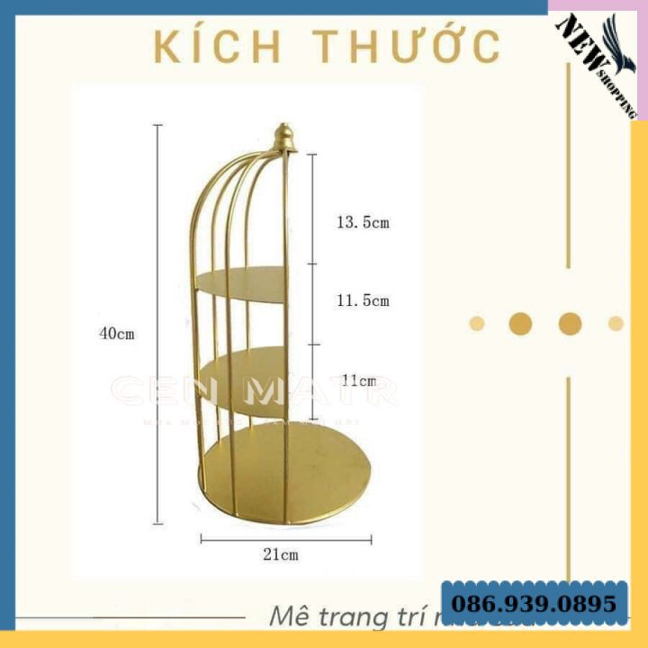 Kệ mĩ phẩm lồng chim- kệ decor sang chảnh