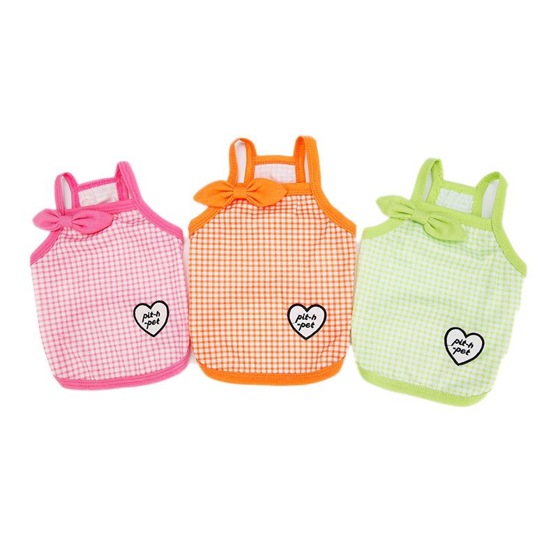 áo 2 dây pith pet cho chó mèo - thời trang