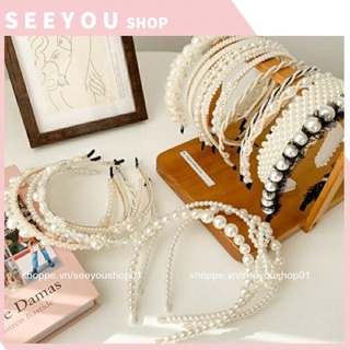 Bờm Tóc Băng Đô Ngọc Cài Tóc Tết Đan hình Hoa Cúc , Đính Đá , Vải , Kẻ Caro Siêu Đẹp