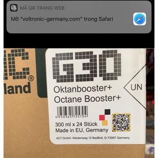 Phụ gia xăng Voltronic G30 Octane Booster+