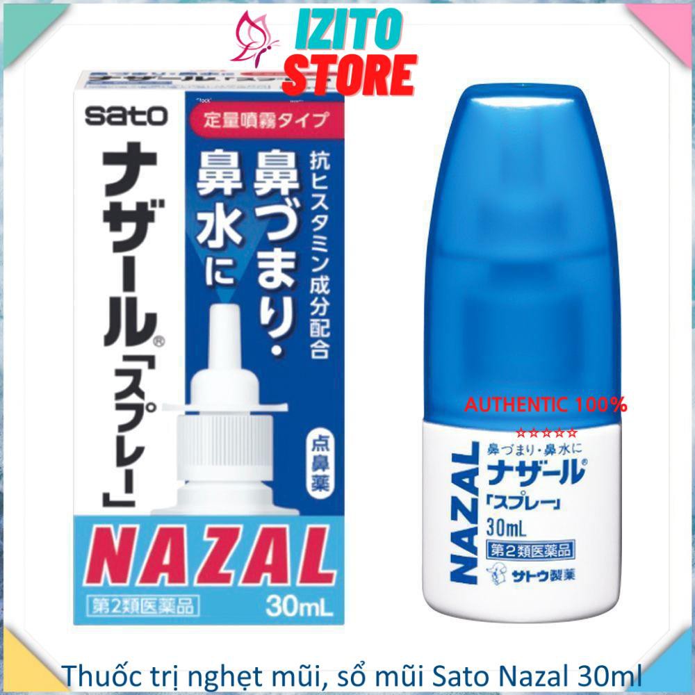 Xịt mũi nhật [Hiệu quả 100%-Hàng Auth] Xịt thông mũi Nazal 30ml