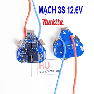 Mạch 3s 12.6v Makita tam giác. Mạch bảo vệ pin 18650 dùng đóng khối pin tam giác thay pin máy khoan, pin máy bắt vít 12v