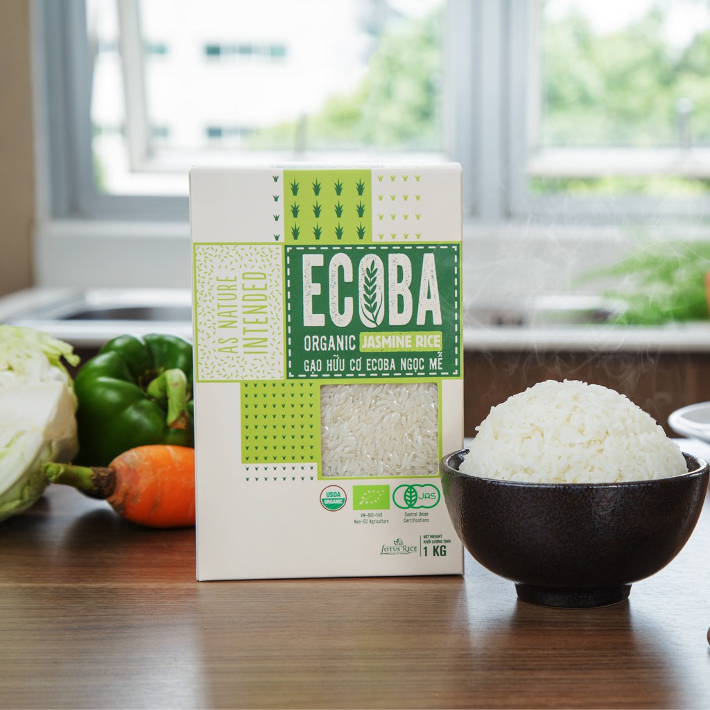 Gạo hữu cơ cao cấp/ECOBA Ngọc Mễ 1kg | BigBuy360 - bigbuy360.vn