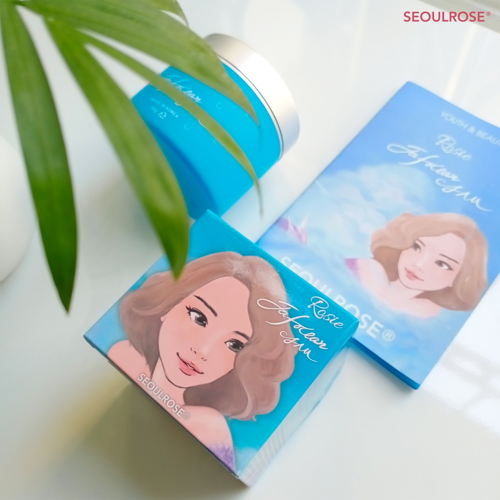 Kem Dưỡng Ẩm Trắng Da 2 Lớp SeoulRose Rosie Jafocean Jam 50g Chiết Xuất Từ Bột Băng Biển Và Thảo Dược Cho Làn Da Sáng Mị