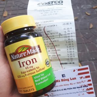 Sắt - Iron Nature Made: Mỹ - 365v