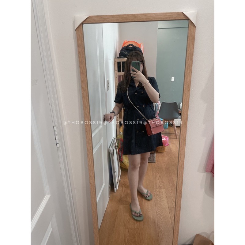 D69 - Đầm  Bigsize vest cài nút