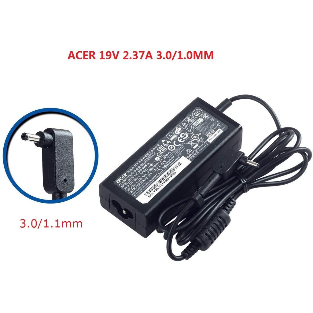 Sạc Adapter Laptop Acer 19V-2.37A 45W Chân Nhỏ (3.0mm*1.1mm)