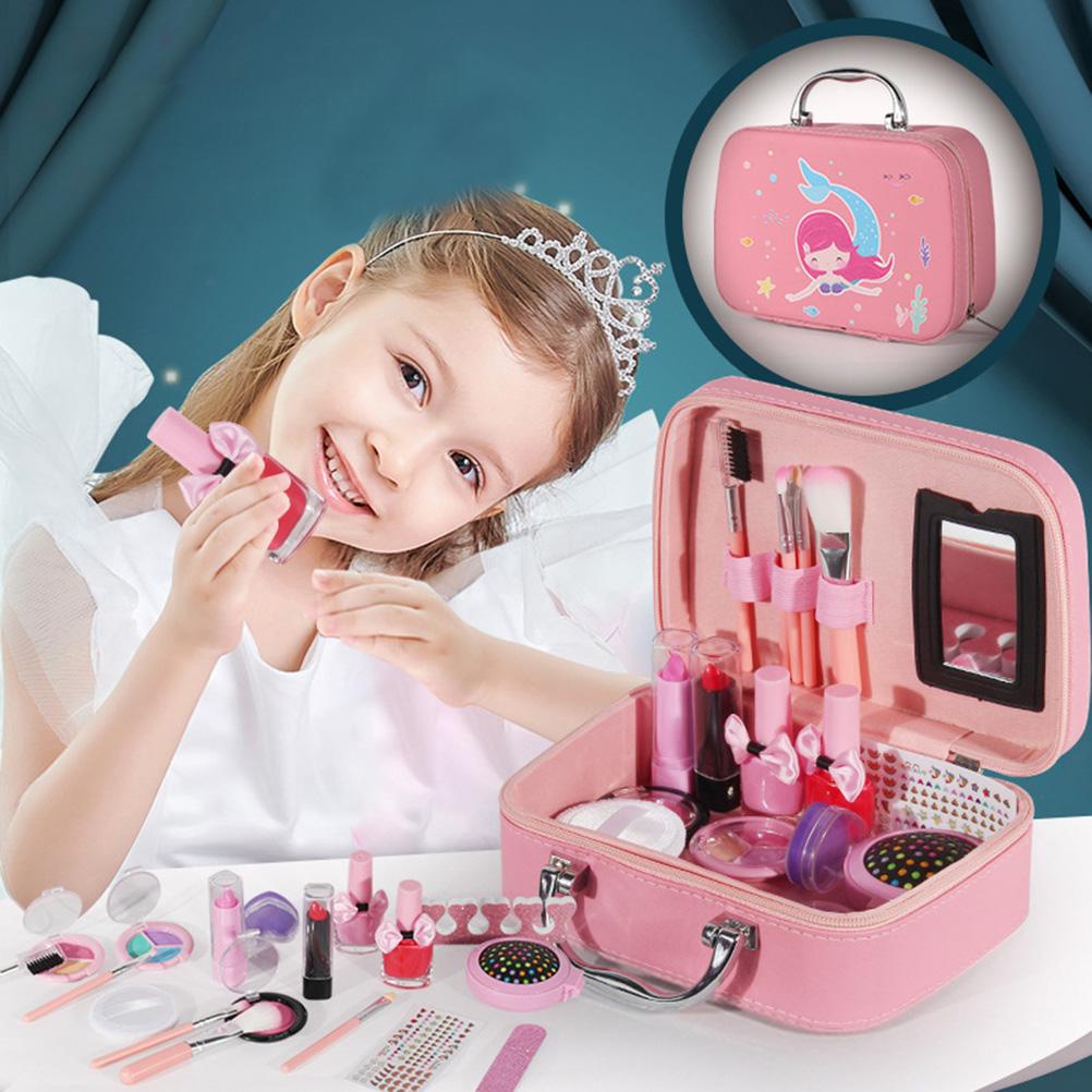 Đồ Chơi Vali Trang Điểm Và Làm Nail Dạng Hộp Đựng Cho Bé Gái 2in1 Cực Dễ Thương