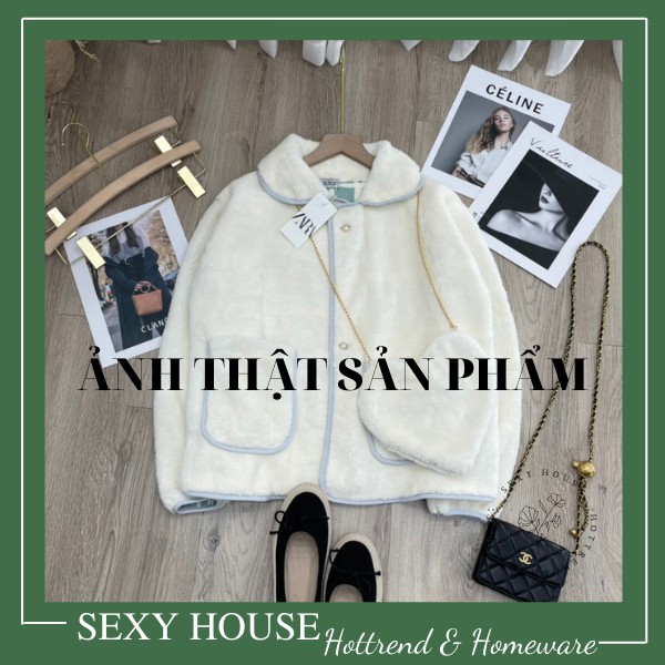 Áo lông cừu mùa đông tặng kèm túi đeo trái tim A03 SEXYHOUSE