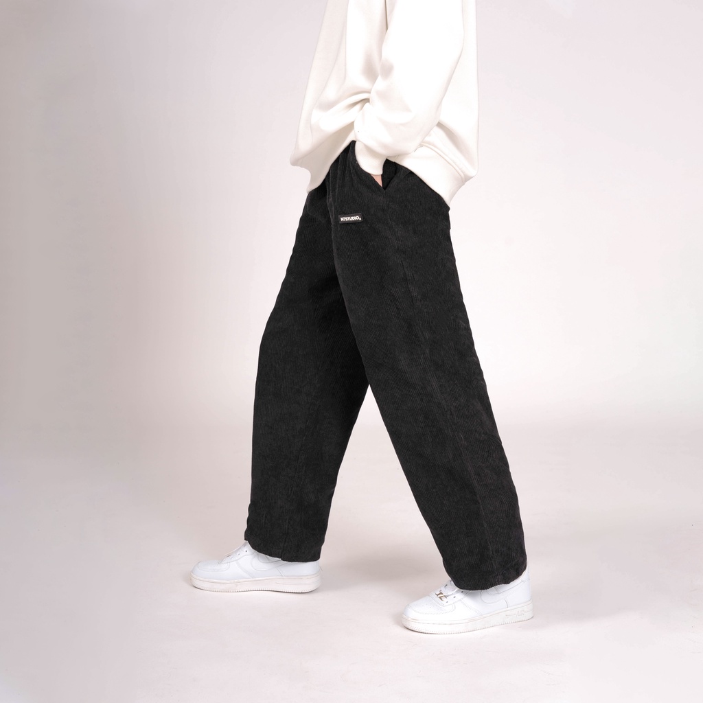Quần ống rộng nhung tăm N7 basic pants suông nam nữ local brand