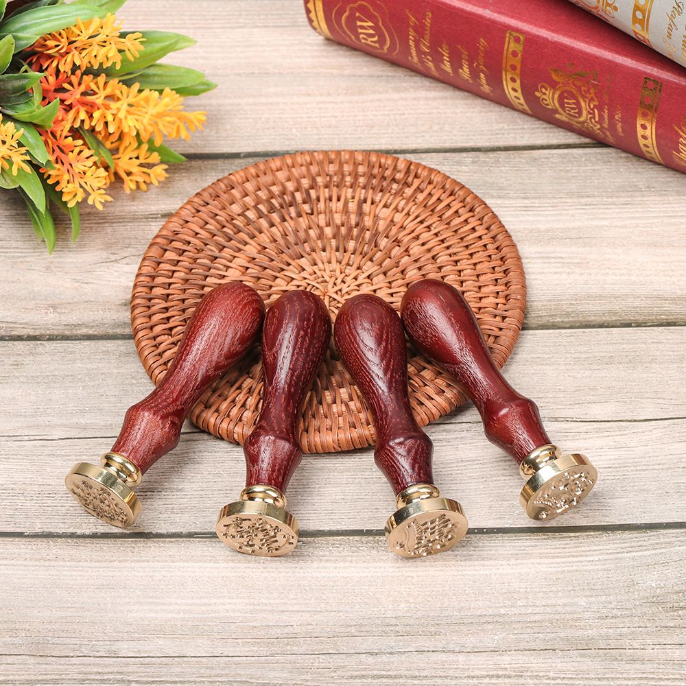 Con Dấu Sáp In Chữ Thank You Với Tay Cầm Bằng Đồng Cổ Điển