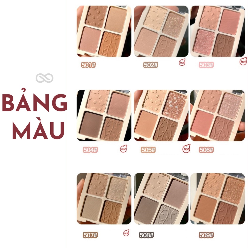Bảng phấn mắt 4 màu GOGO TALES Dream ​Garden Eyeshadow Palette GT285 nội địa Trung chính hãng