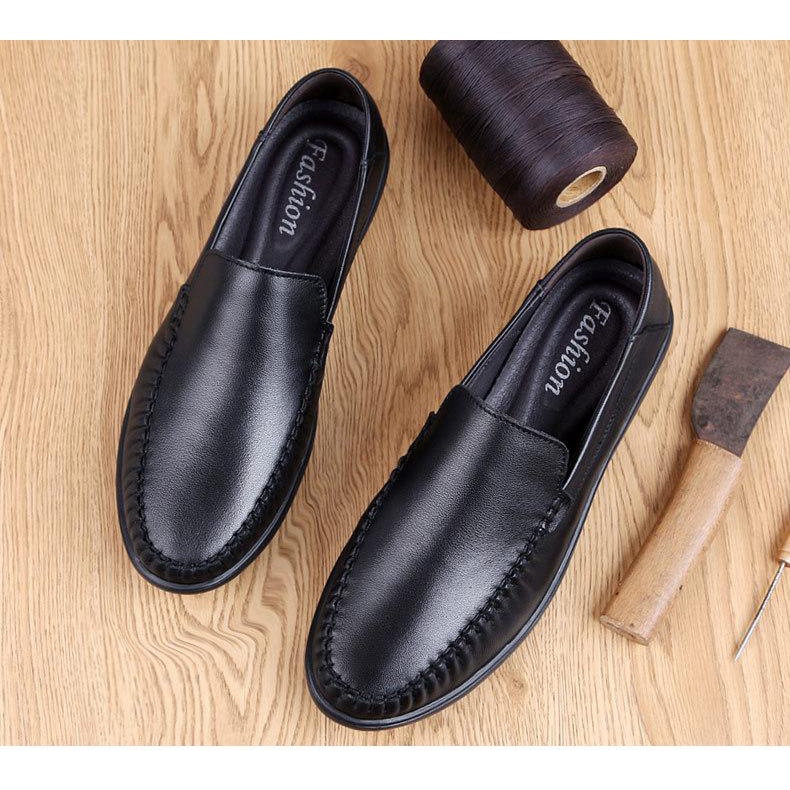 Giày Lười Da Nam, Phom Dáng Bắt Mắt, Thiết Kế Giữ Phom, Da Mềm. Đế Cao Su GD18B