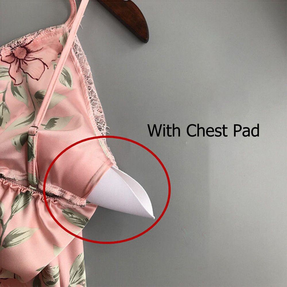 Đầm Ngủ Lụa Satin Phối Ren Có Miếng Đệm Ngực Gợi Cảm Cho Nữ