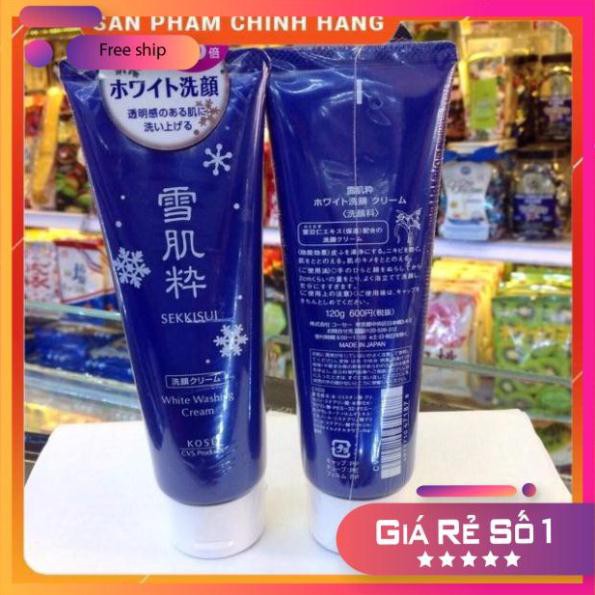 Hàng auth Sữa rửa mặt Kose Sekkisei White Washing Cream 120gr