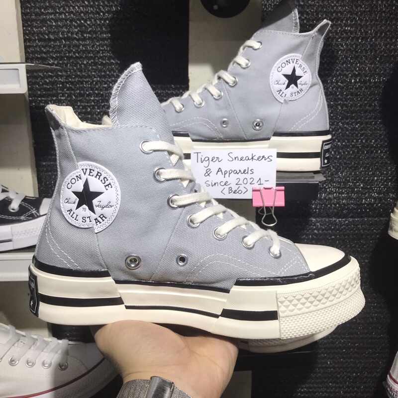 Tiger Sneakers - Giày Converse 1970s Plus Wolf Grey chính hãng cổ cao màu xám | A00741C
