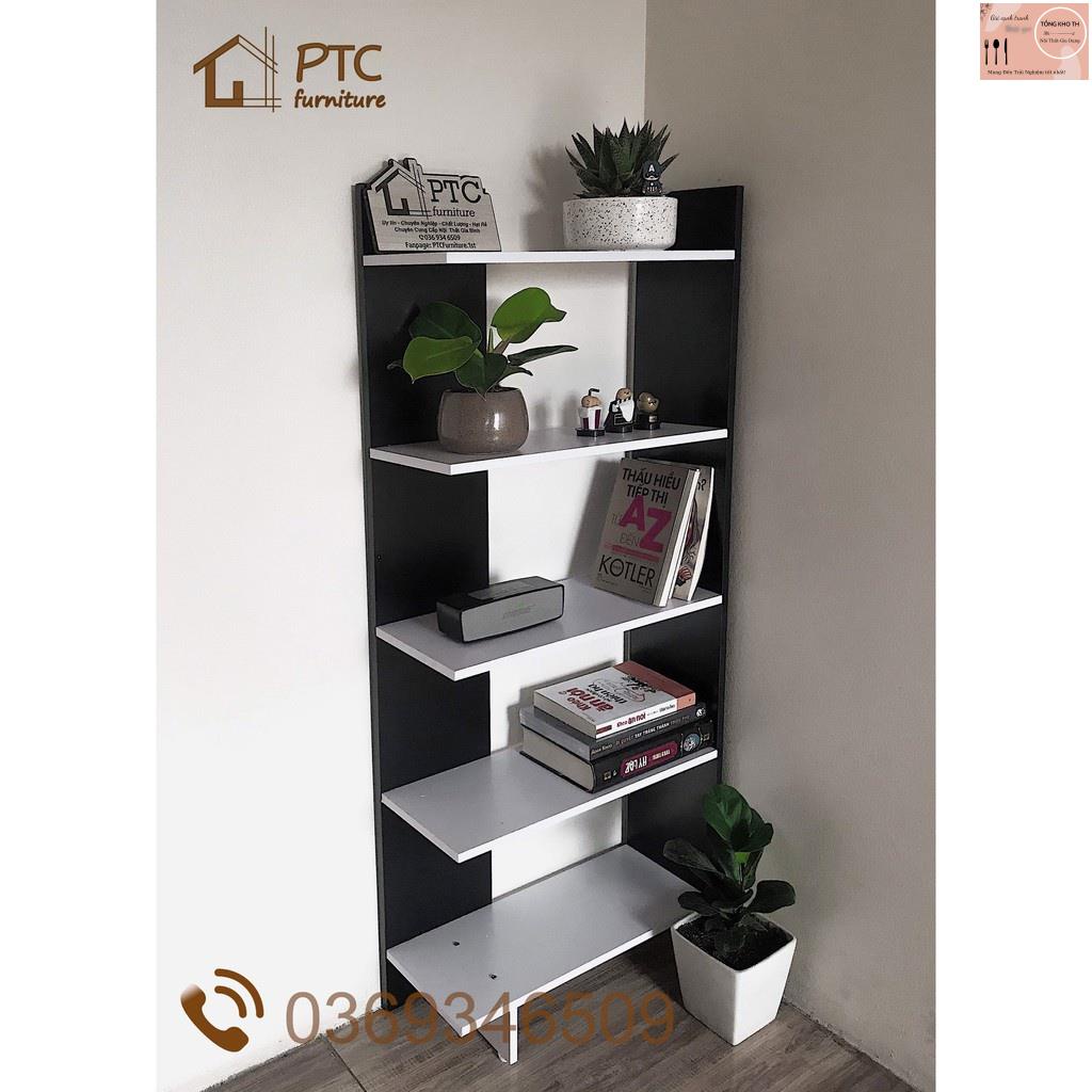 Kệ Sách Gỗ - Kệ Sách Để Sàn Nhiều Ngăn Hình Chữ U Màu TrắngFREESHIP