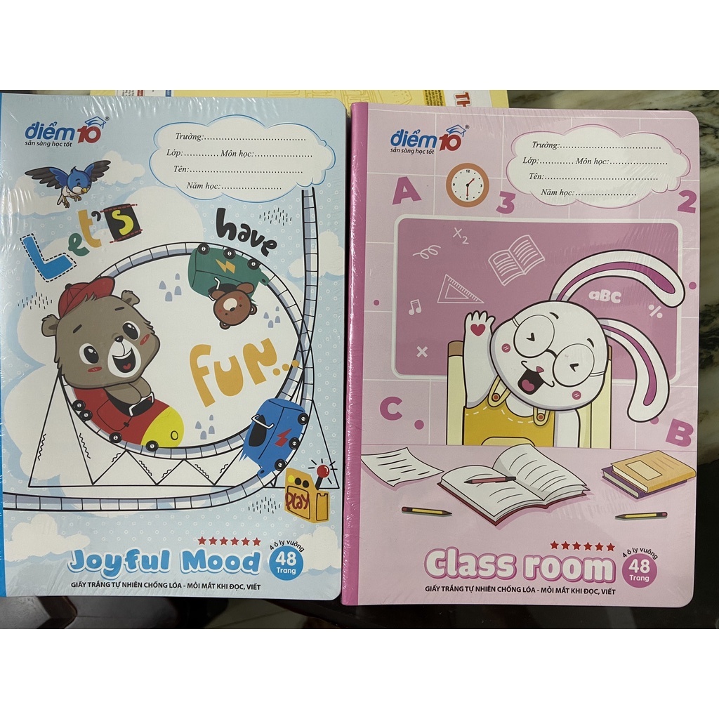 COMBO 10 QUYỂN VỞ OLY- 4 oly vuông ĐIỂM 10 48 TRANG TP-NB002