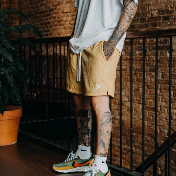 Quần đùi thể thao N.I.K.E woven _Yellow