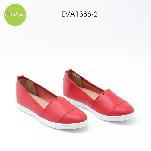 Giày Slipon Độn Đế Viền Chỉ Khâu Da Tổng Hợp 3cm Evashoes - Eva1386-2