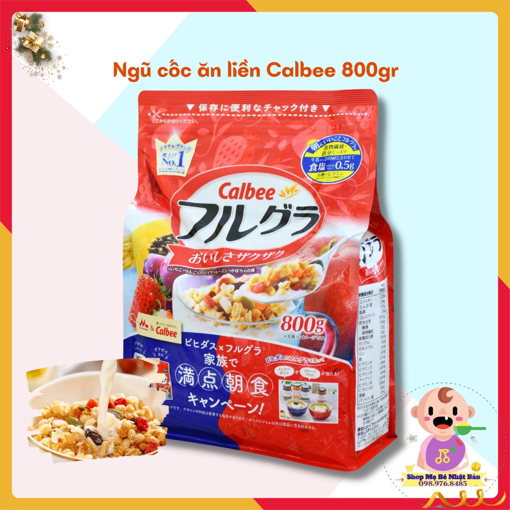 Ngũ Cốc Trái Cây Dinh Dưỡng Calbee 750G | Ngũ Cốc Số 1 Nhật Bản - Ngũ Cốc Ăn Sáng, Ăn Kiêng, Giảm Cân