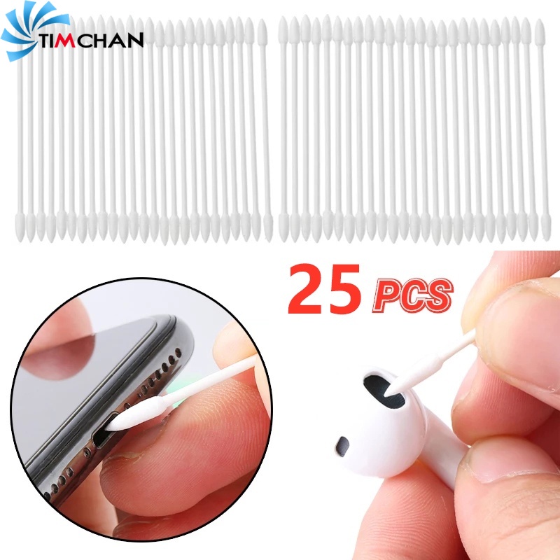 Set 25 Tăm Bông 8Cm Dùng Một Lần Đa Năng Tiện Lợi Dễ Sử Dụng