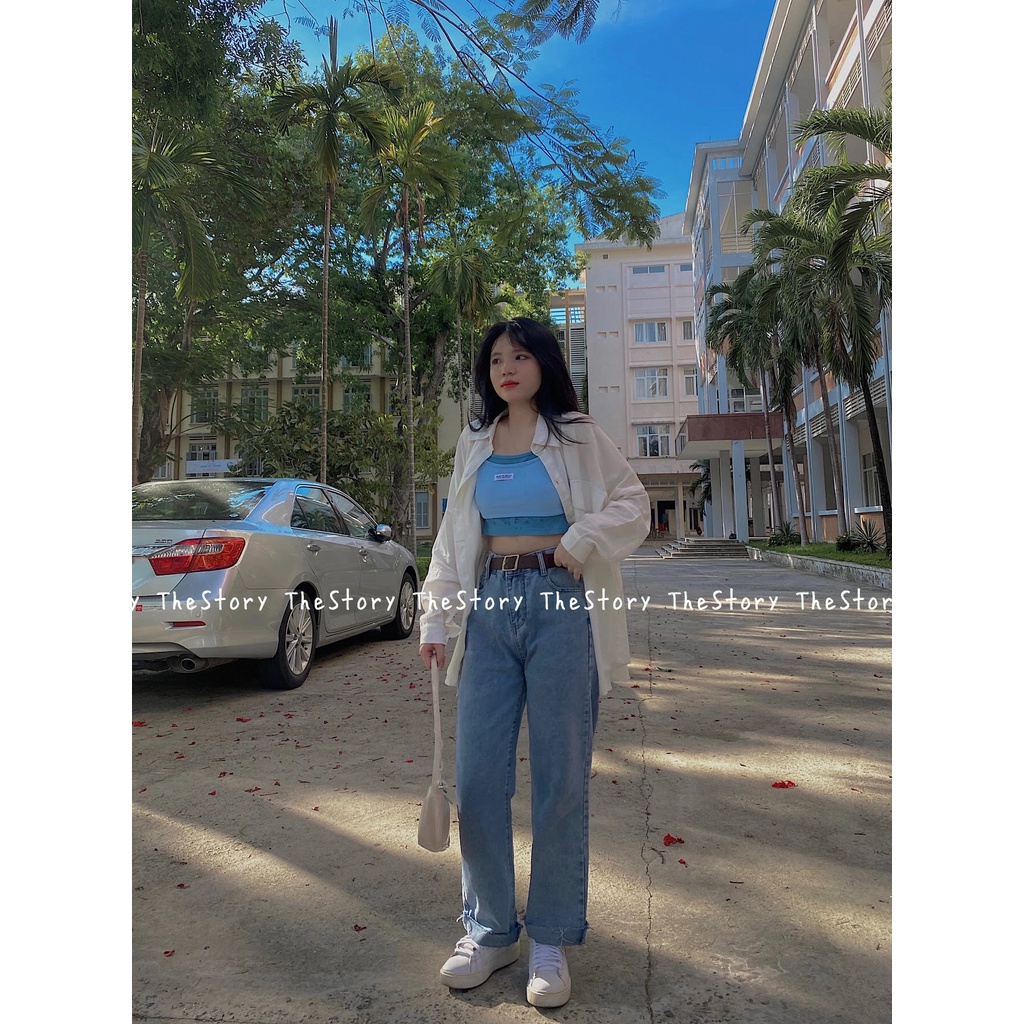 [STR] Quần jean dài kèm nịt Q543