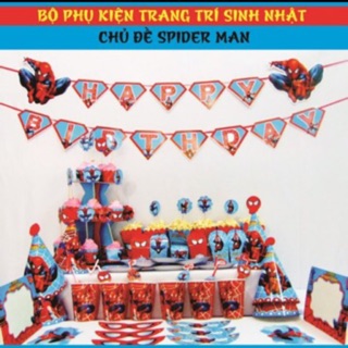 Set để bàn sinh nhật Spiderman cho bé trai