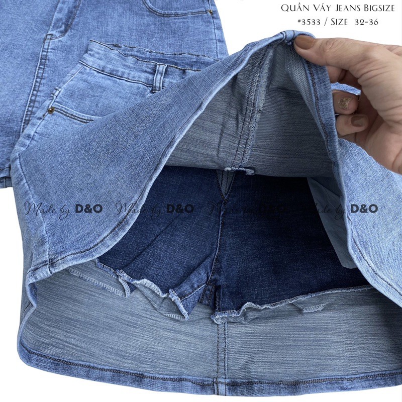 QUẦN VÁY JEAN CO GIÃN [SIZE 32-36 CHO EO TỪ 80 - 96CM] Có Quần Trong