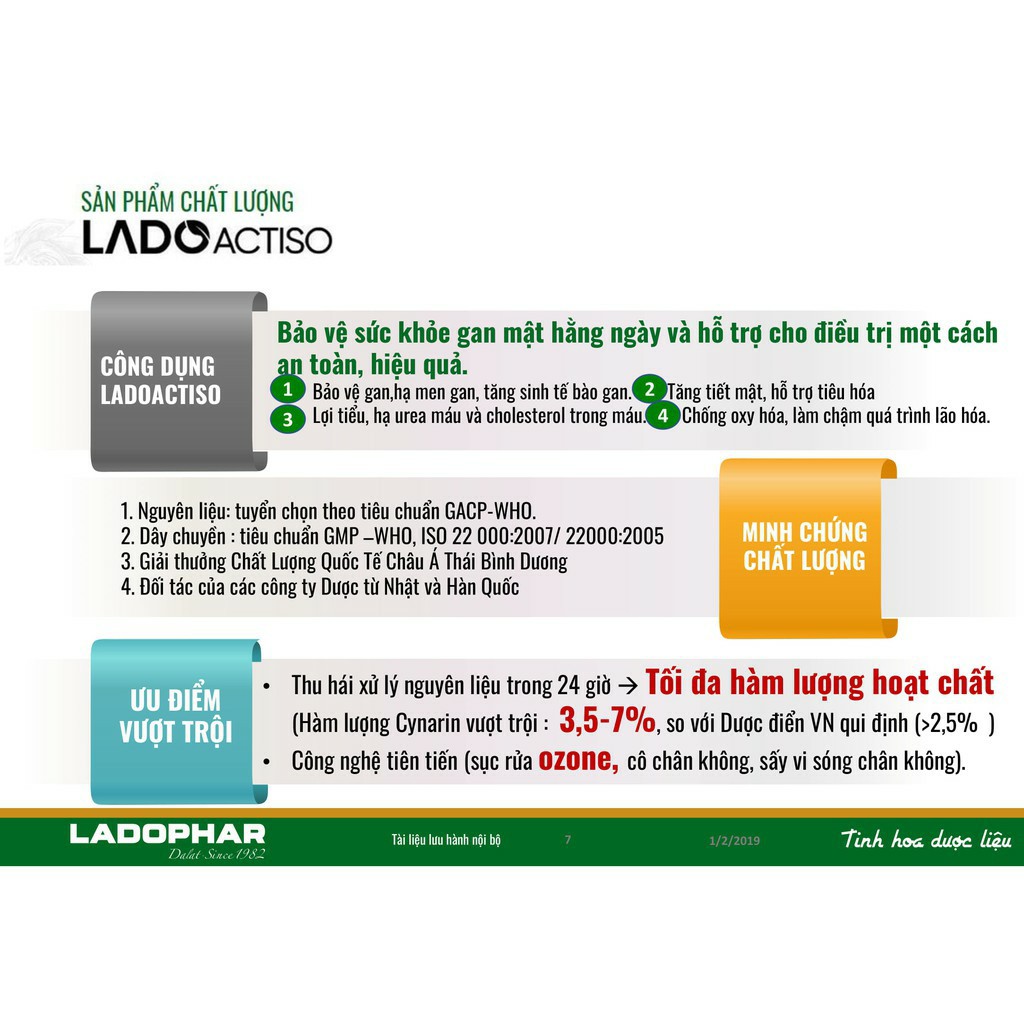 Cao Ống Uống Actiso Không Đường Ladophar