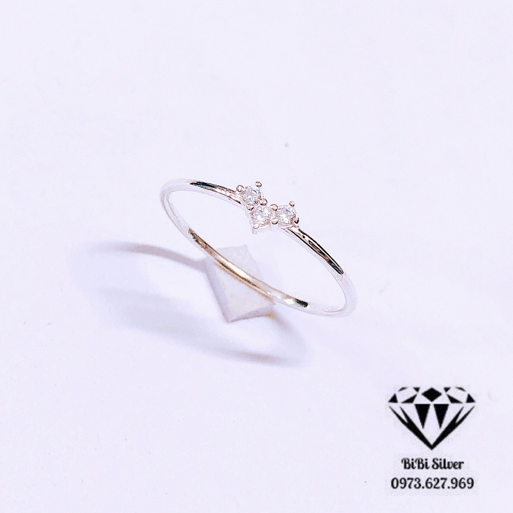 Nhẫn Bạc Nữ Gắn Đá Nhỏ, Nhẫn Nữ Bạc Ta Bibi Silver Xinh Xắn
