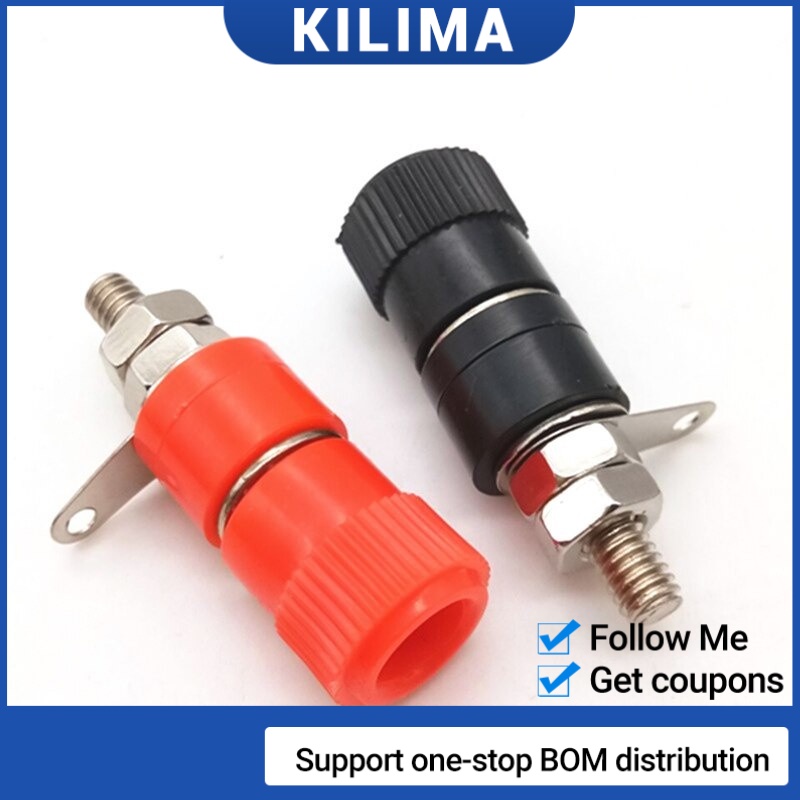 Set 10 Đầu Nối Chuối JS-910B JS-919 4mm Màu Đen Đỏ