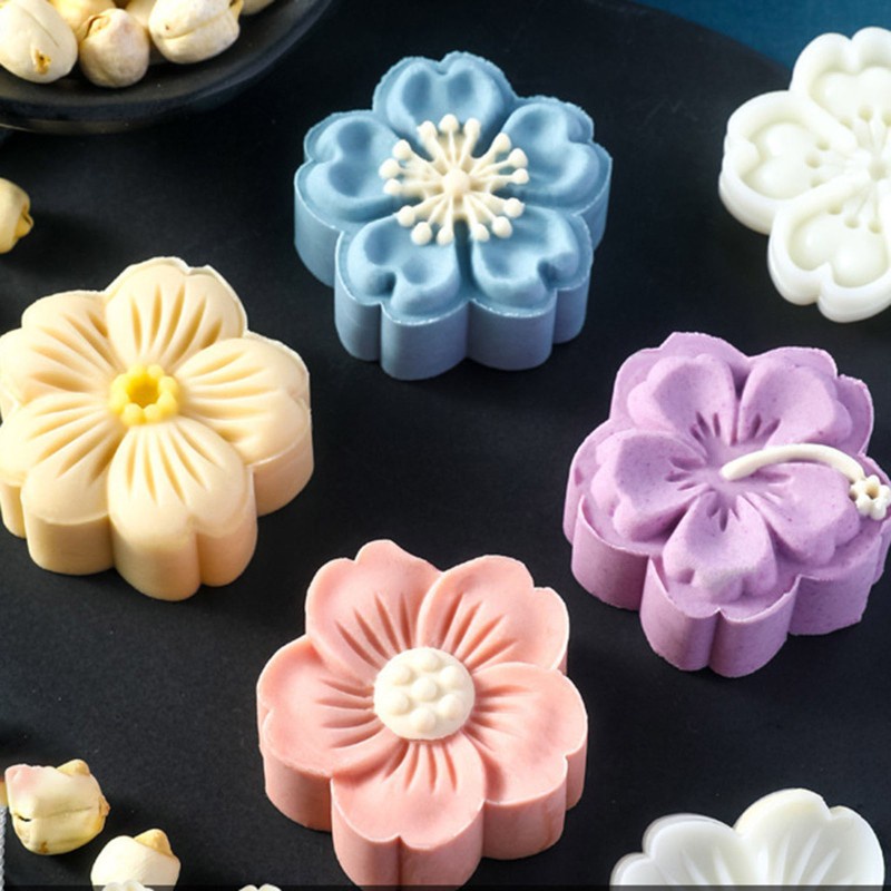 Khuôn Nhấn Tạo Hình Bánh Trung Thu 3D 50g