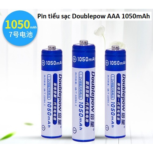 Bộ 6 viên pin tiểu sạc dung lượng cao Doublepow AAA 1050mAh