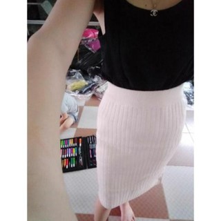 Chân váy len lông thỏ ảnh thật