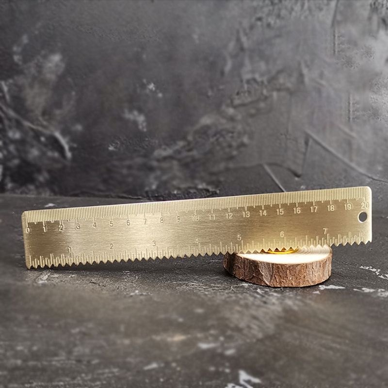 Thước Đo Đánh Dấu Trang Sách Bằng Đồng Thau 20cm