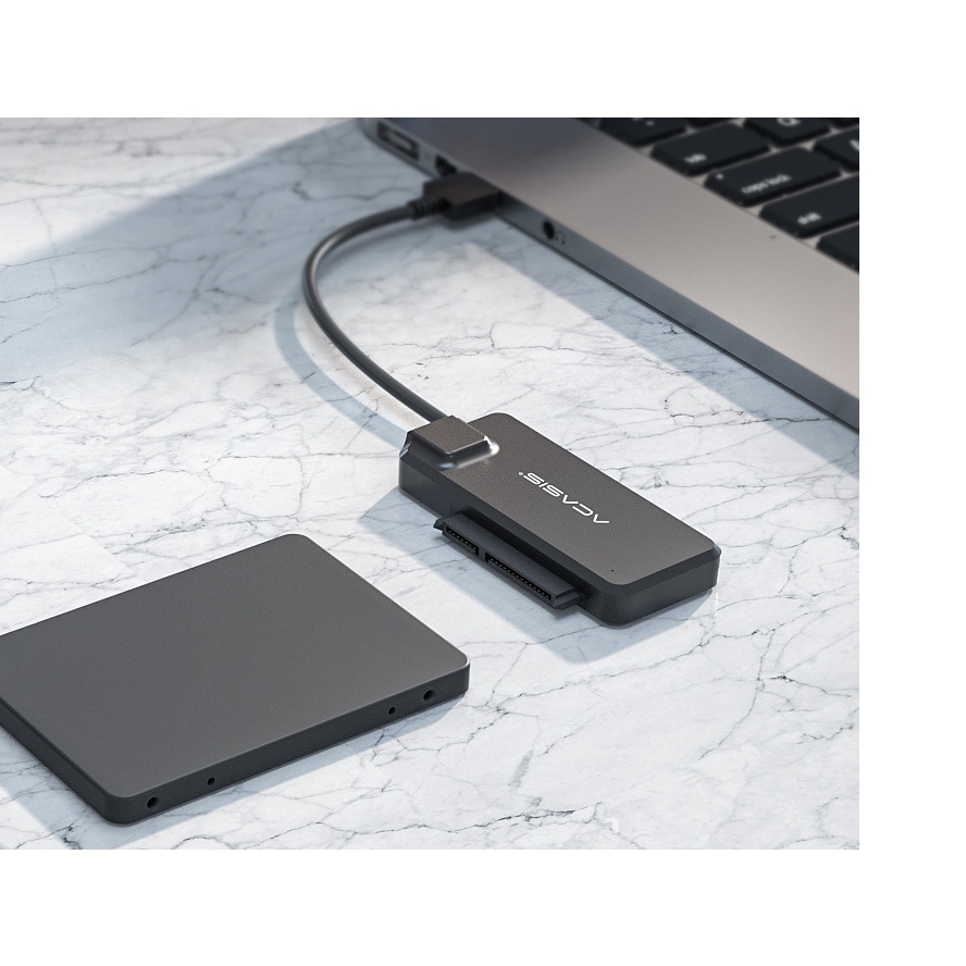Hub USB gắn ổ cứng HDD SSD sata 3.5&quot; 2.5&quot; và 2 cổng USB 3.0 nguồn phụ 12v ACASIS