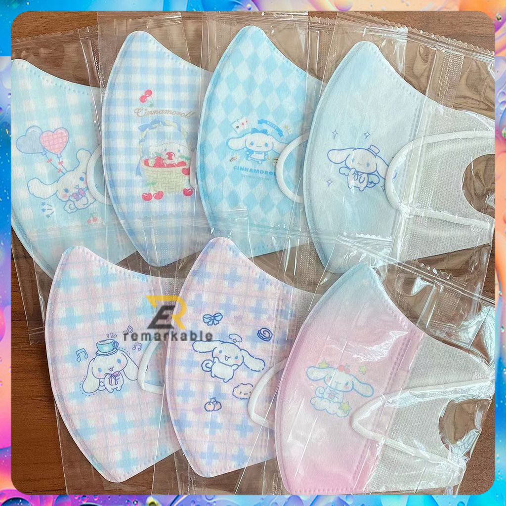10 Chiếc Trẻ Em Mặt Nạ 3d Hoạt Hình Ba Chiều Mask4 Lớp Độc Lập Gói
