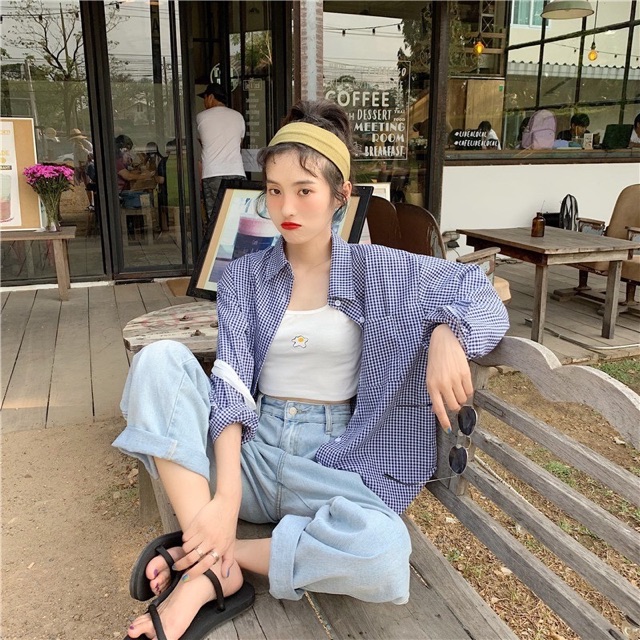 Áo croptop trứng rán cần mỡ