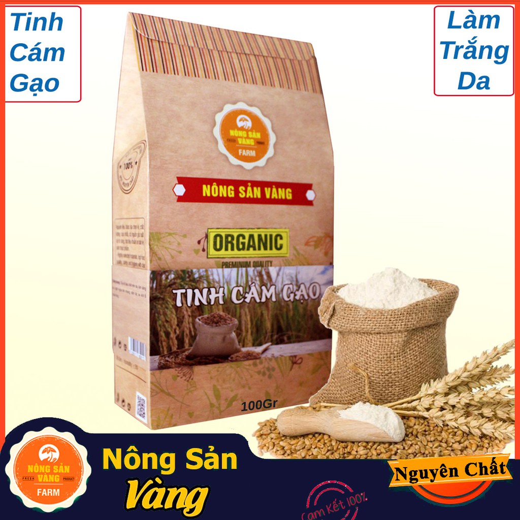 Bột Tinh Cám Gạo Nguyên Chất 100gr - Nông Sản Vàng