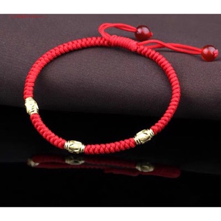 Vòng Tay Chỉ Đỏ Mix Charm Hạt Đậu Bạc Đem Lại Bình An May Mắn