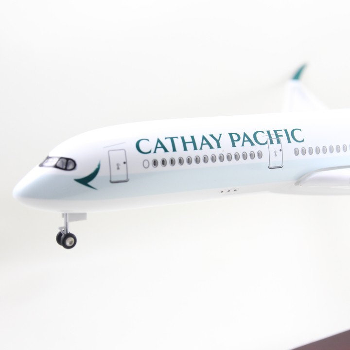 Mô hình máy bay lắp ráp có đèn led Cathay Pacific Airbus A350 47cm Everfly