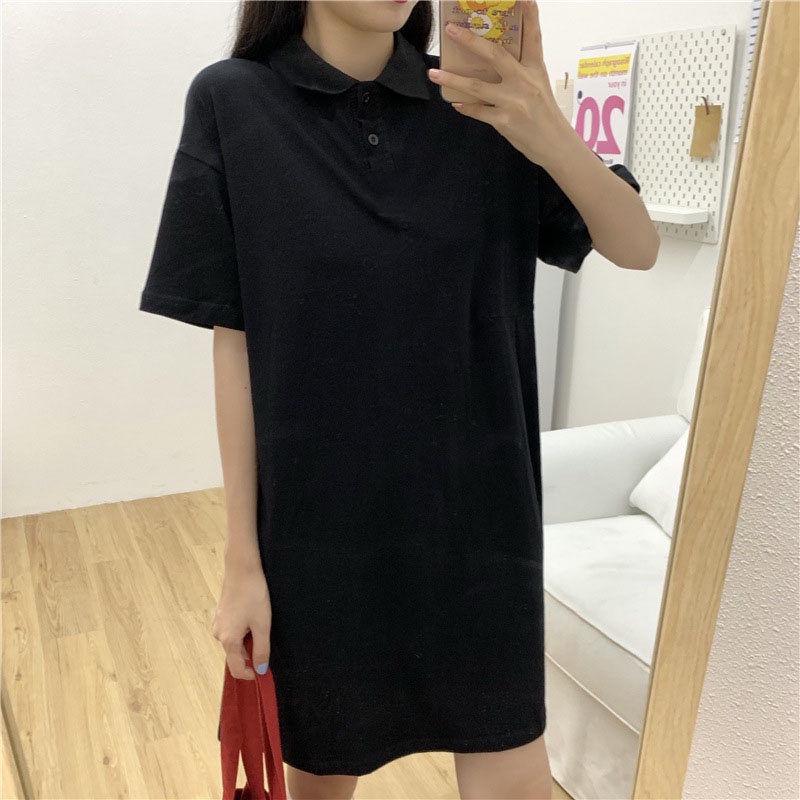 Đầm polo nữ dáng suông dài vải cotton bigsize DPT01 Miucho