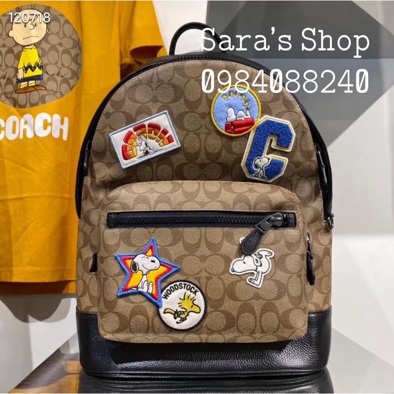 🌼 Balo Coach x hoạ tiết Peanuts 5511 Nam nữ đeo đẹp