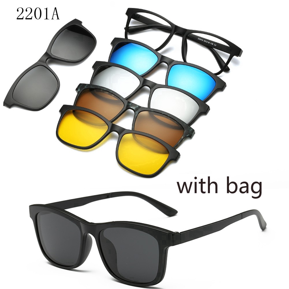 Men's Clip-on Fashion Glasses Women Magnetic Clip With Bag sunglasses
