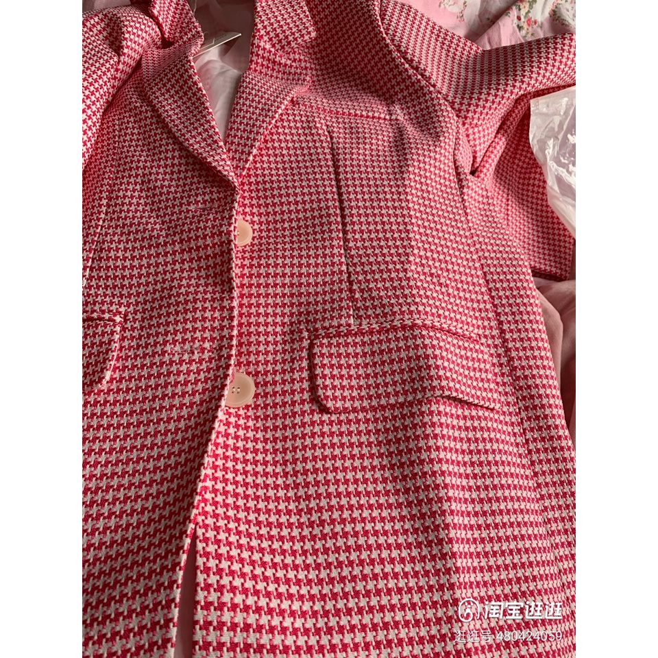 Ảnh thật 3 hình cuối-HC540.Áo blazer Tweed mùa xuân màu hồng sang chảnh | BigBuy360 - bigbuy360.vn